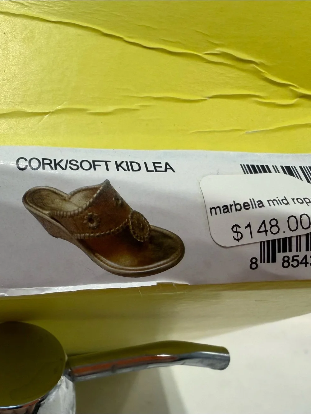 Metallic Gold Cork Wedge Sandals with Floral Accent